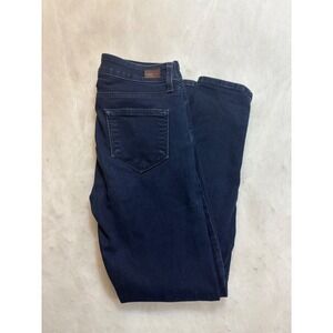 PAIGE Verdugo Ankle Zip Jeans Dark‎ Wash Skinny Leg Stretch Women's Size 26